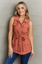 Load image into Gallery viewer, Ninexis Follow The Light Sleeveless Collared Button Down Top - SALE!