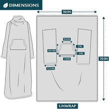 Load image into Gallery viewer, Sherpa wearable blanket with sleeves...