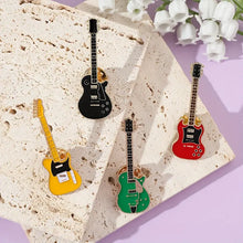 Load image into Gallery viewer, Enamel Guitar Design Brooch Cute Hip Hop Style Music Festival Brooch, 4 Colors