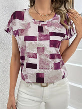 Load image into Gallery viewer, Summer Style: Easy-Care Geometric Casual Blouse | Non-Sheer Woven Top for Women - M