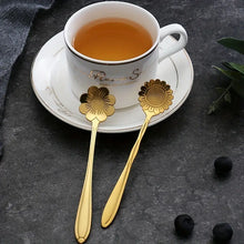 Load image into Gallery viewer, 8-Piece Delightful Flower-Shaped Spoon Set - Durable Stainless Steel, Perfect for Tea, Coffee, Ice Cream, Dessert, and Honey