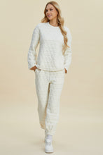 Load image into Gallery viewer, Double Take Full Size Texture Round Neck Long Sleeve Top and Pants Set