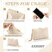 Load image into Gallery viewer, 3 Pcs Clutch Purses for Women Handbag Evening Purses Bag for Wedding Vintage Banquet Handbag Earrings Necklace Set