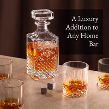 Load image into Gallery viewer, Elegant Design Whiskey Decanter Globe Set for Men with 4 Glasses, The Best Gift For Him, Valentine&#39;s Day Gift