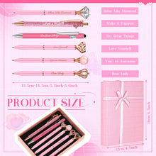 Load image into Gallery viewer, 6 Pcs Fancy Pens for Women, Crystal Diamond Pen for Journaling Pretty Glitter Ballpoint with Box Inspirational Gifts for Women