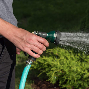 AUTOMAN-Garden-Hose-Nozzle,ABS Water Spray Nozzle with Heavy Duty 7 Adjustable Watering Patterns,Slip Resistant for Plants,Lawn,Washing Cars,Cleaning,Showering Pets & Outdoor Fun.