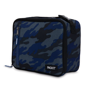 PackIt Freezable Classic Lunch Box, Black, Built with EcoFreeze® Technology, Collapsible, Reusable, Zip Closure With Zip Front Pocket and Buckle Handle, Designed for Fresh Lunches