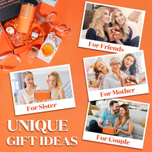 Load image into Gallery viewer, Unique Spa Gifts Box Set for Mom, Sister, Her, Girlfriend, Wife Bright Orange Gift Box