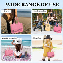 Load image into Gallery viewer, Piano Key Musical Note Tote Bag,Music Shoulder Handbag,Waterproof Nylon Cloth Womens Reusable Shopping Bags