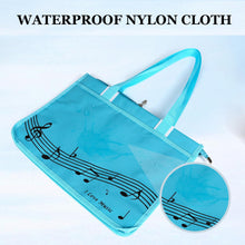 Load image into Gallery viewer, Piano Key Musical Note Tote Bag,Music Shoulder Handbag,Waterproof Nylon Cloth Womens Reusable Shopping Bags