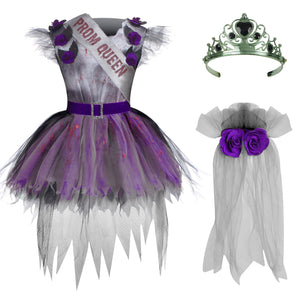 Spooktacular Creations Zombie Prom Queen Costume for Girls, Halloween Costumes for Kids, Zombie Princess Costume