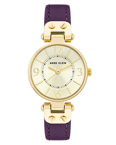 Anne Klein Women's Leather Strap Watch