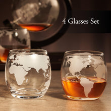 Load image into Gallery viewer, Elegant Design Whiskey Decanter Globe Set for Men with 4 Glasses, The Best Gift For Him, Valentine&#39;s Day Gift