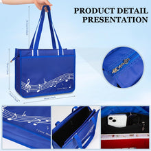 Load image into Gallery viewer, Piano Key Musical Note Tote Bag,Music Shoulder Handbag,Waterproof Nylon Cloth Womens Reusable Shopping Bags