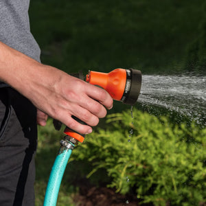 AUTOMAN-Garden-Hose-Nozzle,ABS Water Spray Nozzle with Heavy Duty 7 Adjustable Watering Patterns,Slip Resistant for Plants,Lawn,Washing Cars,Cleaning,Showering Pets & Outdoor Fun.