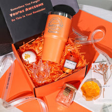 Load image into Gallery viewer, Unique Spa Gifts Box Set for Mom, Sister, Her, Girlfriend, Wife Bright Orange Gift Box