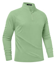 Load image into Gallery viewer, Mens Quarter Zip Pullover Shirt Long Sleeve Golf Sweatshirt Mock Neck 1/4 Zipper Athletic Workout Running Polo Tops