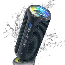 Load image into Gallery viewer, Ortizan Bluetooth Speakers, 40W Loud Portable Wireless Speaker, IPX7 Waterproof Shower Speakers with Bluetooth 5.3, Deep Bass, LED Lights, Stereo Pairing for Home/Party/Outdoor/Beach, Gift Ideas