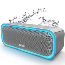 Load image into Gallery viewer, DOSS Bluetooth Speaker, SoundBox Pro Wireless Speaker with 20W Stereo Sound, Active Extra Bass, Bluetooth5.0, IPX6 Waterproof, Wireless Stereo Pairing, Multi-Colors Lights, 20Hrs Playtime