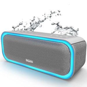 DOSS Bluetooth Speaker, SoundBox Pro Wireless Speaker with 20W Stereo Sound, Active Extra Bass, Bluetooth5.0, IPX6 Waterproof, Wireless Stereo Pairing, Multi-Colors Lights, 20Hrs Playtime