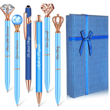 Load image into Gallery viewer, 6 Pcs Fancy Pens for Women, Crystal Diamond Pen for Journaling Pretty Glitter Ballpoint with Box Inspirational Gifts for Women