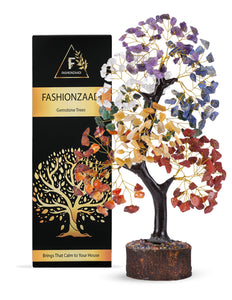 Seven Chakra Tree of Life - Crystal Tree - Artificial Bonsai Tree, Spiritual Decor, Crystals and Gemstones, Crystal Tree for Positive Energy - Feng Shui Tree, Reiki Gifts