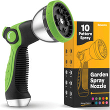 Load image into Gallery viewer, Hose Nozzle Heavy Duty Hose Sprayer With 10 Adjustable Watering Patterns. Thumb Control Design, Comfortable Ergonomic Grip, Garden Hose Nozzle for Watering Plants &amp; Lawns/Fun showers/Cleaning