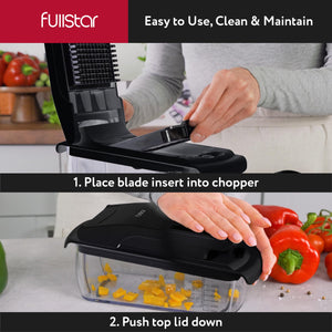 Fullstar Vegetable Chopper - Food Chopper - Onion Chopper - Vegetable Slicer & Spiralizer - Veggie Chopper with Container - Kitchen Gadgets - Home Essentials - Kitchen Accessories