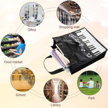 Load image into Gallery viewer, Cunno 4 Pcs Small Piano Music Bag Piano Keys Handbag Reusable Tote Bag Shoulder Shopping Bag Book Bag Tote for Music Lovers Gifts