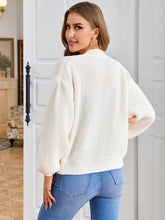 Load image into Gallery viewer, Women&#39;s Color Block Open Front Long Sleeve Ribbed Knit Cropped Cardigan Sweaters