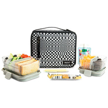 Load image into Gallery viewer, PackIt Freezable Classic Lunch Box, Black, Built with EcoFreeze® Technology, Collapsible, Reusable, Zip Closure With Zip Front Pocket and Buckle Handle, Designed for Fresh Lunches