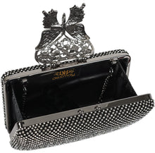 Load image into Gallery viewer, Dexmay Rhinestone Clutch Bag with Crystal Butterfly Clasp Women Evening Handbag Formal Party Purse