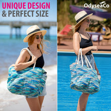 Load image into Gallery viewer, Beach Bags for Women - Large Beach Tote Bag - Beach Bags Waterproof Sandproof