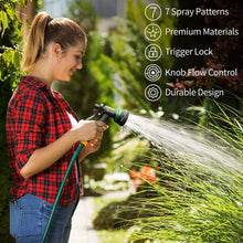 Load image into Gallery viewer, AUTOMAN-Garden-Hose-Nozzle,ABS Water Spray Nozzle with Heavy Duty 7 Adjustable Watering Patterns,Slip Resistant for Plants,Lawn,Washing Cars,Cleaning,Showering Pets &amp; Outdoor Fun.