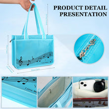 Load image into Gallery viewer, Piano Key Musical Note Tote Bag,Music Shoulder Handbag,Waterproof Nylon Cloth Womens Reusable Shopping Bags