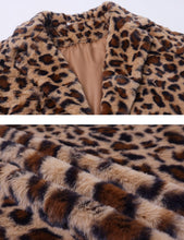 Load image into Gallery viewer, Omoone Women&#39;s Faux Fur Jackets Autumn Winter Leopard Coats Loose Fur Coat with Pockets