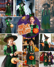 Load image into Gallery viewer, Narecte Halloween Costumes for Girls Halloween Costumes,Witch Costume for Girls Witch Costume,Kids Witch Costume