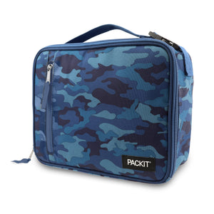 PackIt Freezable Classic Lunch Box, Black, Built with EcoFreeze® Technology, Collapsible, Reusable, Zip Closure With Zip Front Pocket and Buckle Handle, Designed for Fresh Lunches