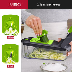 Fullstar Vegetable Chopper - Food Chopper - Onion Chopper - Vegetable Slicer & Spiralizer - Veggie Chopper with Container - Kitchen Gadgets - Home Essentials - Kitchen Accessories