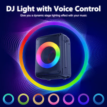 Load image into Gallery viewer, Karaoke Machine for Adults and Kids, Bluetooth Speaker with 2 Microphones, Portable Party Karaoke Speaker with DJ Lights Support REC, PA System Best Gift for Brithday etc