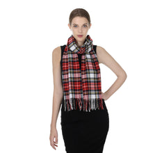 Load image into Gallery viewer, Herringbone Houndstooth Checked Pattern Cashmere Feel Classic Soft Luxurious Unisex Winter Scarf