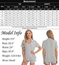 Load image into Gallery viewer, SWOMOG Womens Button Down Pajamas Set Short Sleeve Sleepwear Bride Soft Pj Lounge Sets XS-3XL