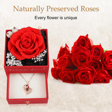 Load image into Gallery viewer, Valentines Day, Birthday Gifts Preserved Real Rose with Necklace Eternal Roses Forever Flowers Gifts