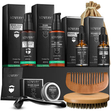 Load image into Gallery viewer, Beard Grooming Kit, Valentines Gifts for Men with Beard Oil, Balm, Wash, Brush, Comb &amp; More