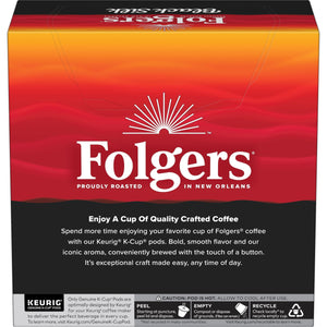 Folgers Classic Roast Medium Roast Coffee, 72 Keurig K-Cup Pods