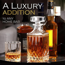 Load image into Gallery viewer, Elegant Design Whiskey Decanter Globe Set for Men with 4 Glasses, The Best Gift For Him, Valentine&#39;s Day Gift