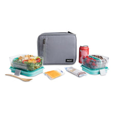 Load image into Gallery viewer, PackIt Freezable Classic Lunch Box, Black, Built with EcoFreeze® Technology, Collapsible, Reusable, Zip Closure With Zip Front Pocket and Buckle Handle, Designed for Fresh Lunches