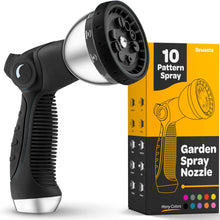 Load image into Gallery viewer, Hose Nozzle Heavy Duty Hose Sprayer With 10 Adjustable Watering Patterns. Thumb Control Design, Comfortable Ergonomic Grip, Garden Hose Nozzle for Watering Plants &amp; Lawns/Fun showers/Cleaning