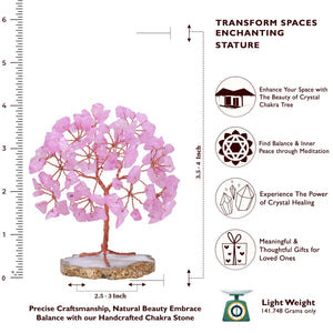 Seven Chakra Tree of Life - Crystal Tree - Artificial Bonsai Tree, Spiritual Decor, Crystals and Gemstones, Crystal Tree for Positive Energy - Feng Shui Tree, Reiki Gifts