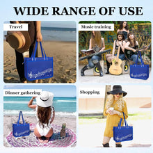 Load image into Gallery viewer, Piano Key Musical Note Tote Bag,Music Shoulder Handbag,Waterproof Nylon Cloth Womens Reusable Shopping Bags